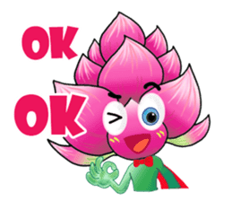 Pink Lotusman sticker #10201762