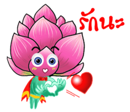 Pink Lotusman sticker #10201769