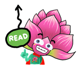 Pink Lotusman sticker #10201772