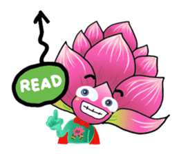 Pink Lotusman sticker #10201772