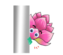 Pink Lotusman sticker #10201781