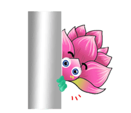 Pink Lotusman sticker #10201781
