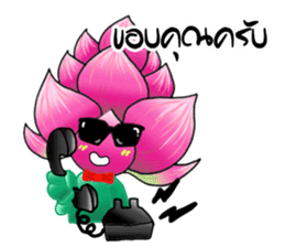 Pink Lotusman sticker #10201786