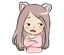 cat girl love story sticker #10202512