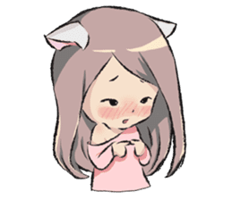 cat girl love story sticker #10202514