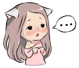 cat girl love story sticker #10202515