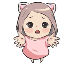 cat girl love story sticker #10202516