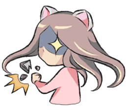 cat girl love story sticker #10202527