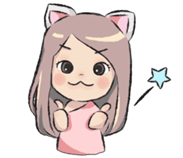 cat girl love story sticker #10202529