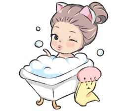 cat girl love story sticker #10202532