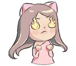 cat girl love story sticker #10202534