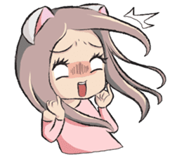 cat girl love story sticker #10202536