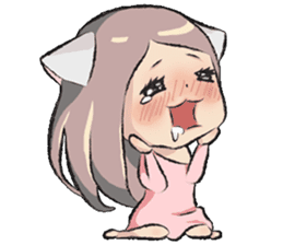 cat girl love story sticker #10202538