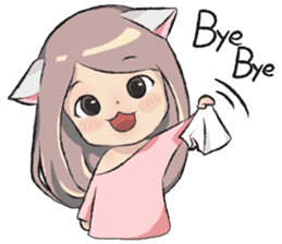 cat girl love story sticker #10202541