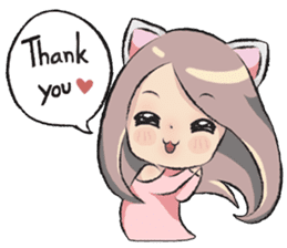 cat girl love story sticker #10202542