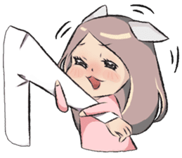 cat girl love story sticker #10202546