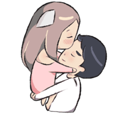 cat girl love story sticker #10202550