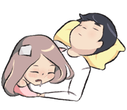 cat girl love story sticker #10202551