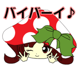 Glitter Cute Girls 2 -Mushroom- sticker #10203075