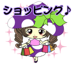Glitter Cute Girls 2 -Mushroom- sticker #10203096