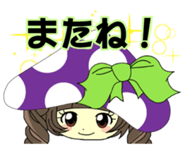 Glitter Cute Girls 2 -Mushroom- sticker #10203097