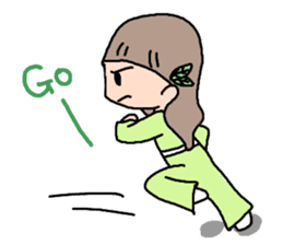 Little Green Girl sticker #10203174