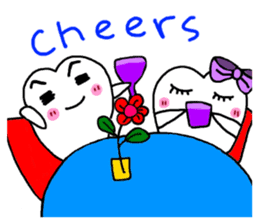 Stone brother and sister tooth decay sticker #10203840