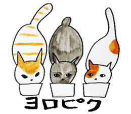 Clumsy but pretty cat sticker #10204731