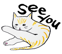 Clumsy but pretty cat sticker #10204737