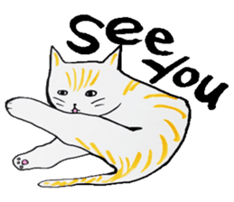 Clumsy but pretty cat sticker #10204737