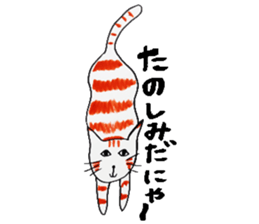Clumsy but pretty cat sticker #10204739