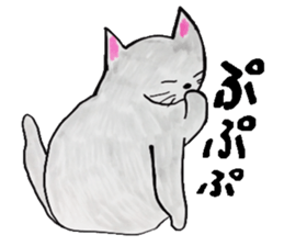 Clumsy but pretty cat sticker #10204747