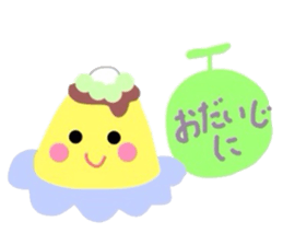 cute flan sticker sticker #10204819