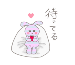 ditsy rabbit sticker #10205879