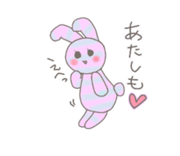 ditsy rabbit sticker #10205883