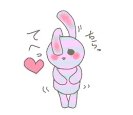 ditsy rabbit sticker #10205887