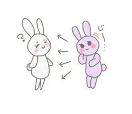 ditsy rabbit sticker #10205894