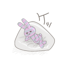 ditsy rabbit sticker #10205897