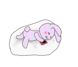 ditsy rabbit sticker #10205903