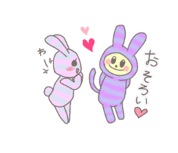 ditsy rabbit sticker #10205906