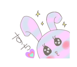 ditsy rabbit sticker #10205911