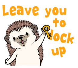 "TAWASHI" the hedgehog & family(Engrish) sticker #10206181