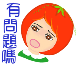 Tomato playful girl ( 3 ) sticker #10207774