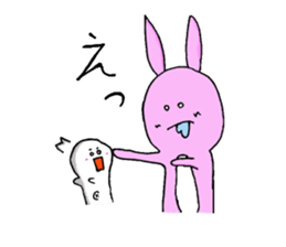 rabbit and human of sticky of cake.vol.1 sticker #10209119