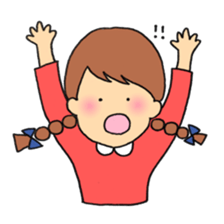 Girl of the freehand drawing sticker #10212112