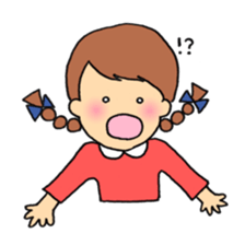 Girl of the freehand drawing sticker #10212113