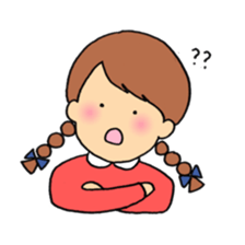 Girl of the freehand drawing sticker #10212114