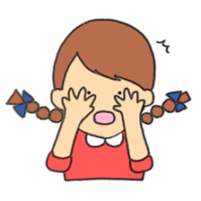 Girl of the freehand drawing sticker #10212115