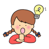 Girl of the freehand drawing sticker #10212116