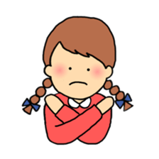 Girl of the freehand drawing sticker #10212118